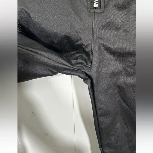 Akira Womens Black Moto Faux Leather Pants Hight Waist Sz Large Zip Front - Picture 4 of 11